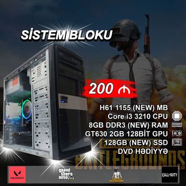 Мониторы: 🔹 Oyun və Ofis üçün Masaüstü Kompüter – Tam Hazır Komplekt! 🔹 💻 Tək