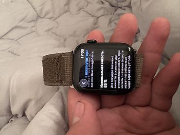 apple watch 9 45mm: Apple Watch Series 7 (GPS), 45 мм, алюминий, цвет Midnight (черный) — 1