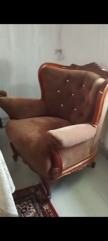 Kreslo, Vеlur parça, Kredit yoxdur, Çatdırılma yoxdur