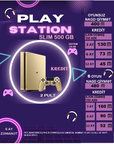 ps4 pro 250€: Playstation 4 slim 500 gb modellerin nagd ve kreditle satisi