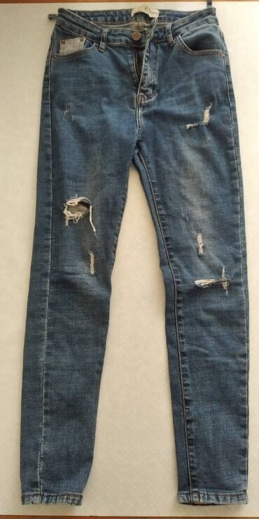 джинсы модные: Джинсы и брюки, цвет - Синий, Б/у