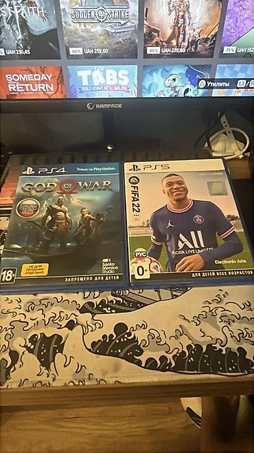 Video oyunlar və konsollar: PlayStation diskləri satılır: - God of War (PS4) — Santa Monica — 1