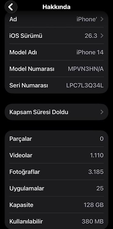sade telefon: IPhone 14, Mavi, Simsiz şarj — 7