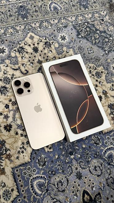iphone 10plus: IPhone 16 Pro Max, Б/у, 256 ГБ, Desert Titanium, Зарядное устройство, Защитное стекло, Чехол, 92 % — 2