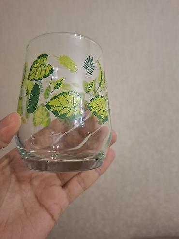 monstera: Stəkanlar, rəng - Yaşıl, Şüşə, 6 ədədli dəst, 250 ml — 3