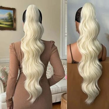 Perike i klipse: Ekstenzija rep na čičak – različite teksture i boje - Tip: sintetička — 7