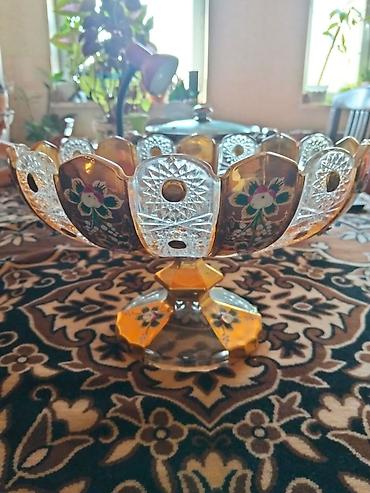 Qab-qacaq və mətbəx ləvazimatları: Klassik üslublu büllur meyvə/qənnadı qabı Almaz müəllimə — 3