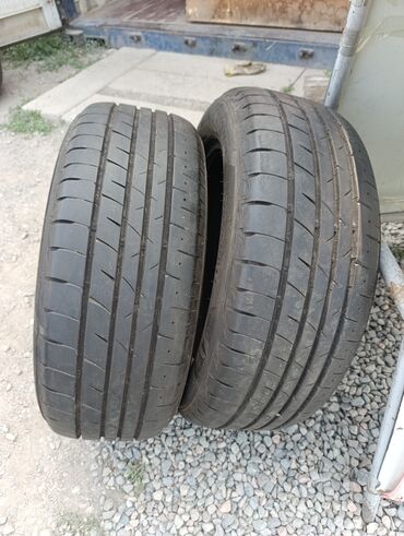 Диски: Шины 225 / 55 / R 17, Лето, Б/у, Пара, Легковые, Япония, Bridgestone