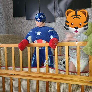 игрушки для малышей fisher price: 2 мягкие игрушки Марвел, Капитан Америка и Халк. Captain America