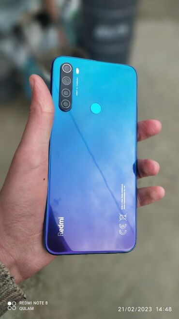 Elektronika: Xiaomi Redmi Note 8 | 64 GB | rəng - Mavi 
 | Barmaq izi, İki sim kartlı