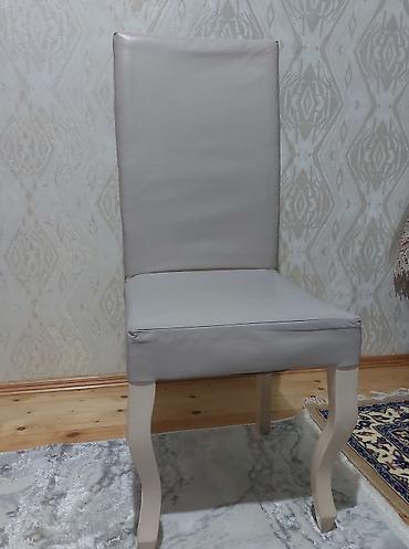 suni guler: Yemək otağı üçün zərif stul - Material: yumşaq süni dəri üzlük - — 1