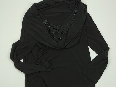 czarne koronkowe bluzki z długim rękawem: Blouse, L (EU 40), condition - Very good