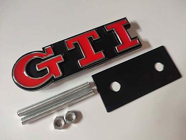 unior srbija: NATPIS GTI CRVENI ZA MASKU ZA VOLKSWAGEN GOLF, POLO, SCIROCCO | — 1