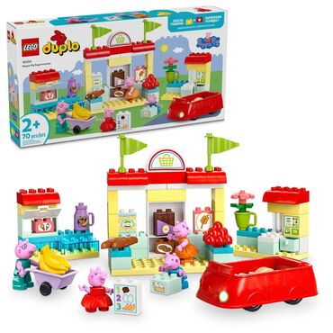 детские игру: Lego Duplo 10434 Супермаркет Свинки Пеппы 🐷70 деталей 🟥