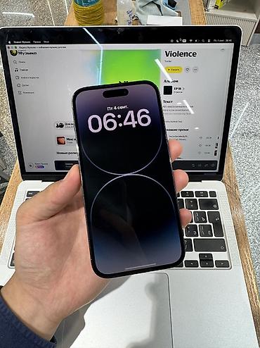 note 14: IPhone 14 Pro, Б/у, 256 ГБ, Jet Black, Защитное стекло, Чехол, 86 % — 4