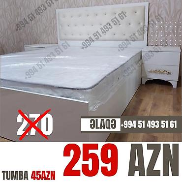 suni guler: Yeni, İkinəfərlik çarpayı, Bazasız, Matras ilə, Siyirməsiz, Azərbaycan — 1