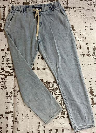 my size: Мужские брюки. Джоггеры из денима, цвет светло-голубой:раз.52-54рост — 2