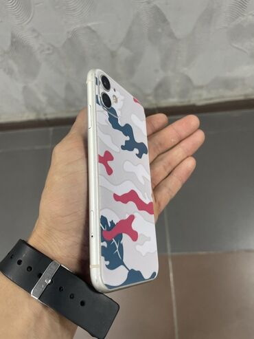iphone11 телефон: IPhone 11, Колдонулган, 128 ГБ, Ак, 89 %