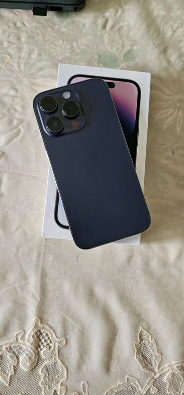 Apple iPhone: IPhone 14 Pro, 128 GB, Deep Purple, Face ID