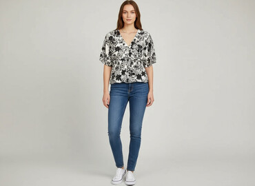 włoskie bluzki lniane: Women's blouse, size S