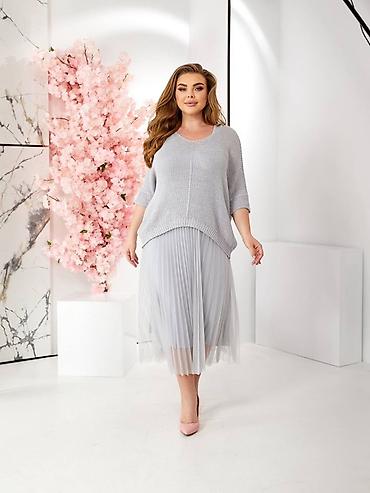 Haljine: 🔥Plisirana midi haljina od tila – ženska - Elegantna plisirana suknja — 9