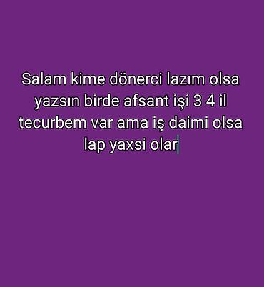 aşpaz: Dönərçi, 3-5 illik təcrübə — 1