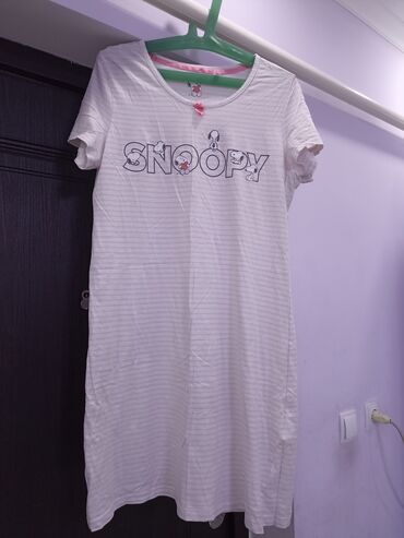 белая ночная сорочка: Ночная сорочка, Хлопок, Длинная модель, M (EU 38), L (EU 40)