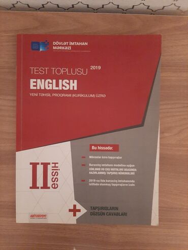 Kitablar, jurnallar, CD, DVD: English 2 hissə test toplusu