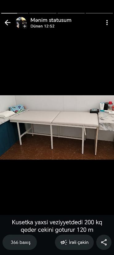 islenmis kusetka: Tibbi/prosedur üçün kuşetka - Daşınma qabiliyyəti: 200 kq-a qədər - — 1