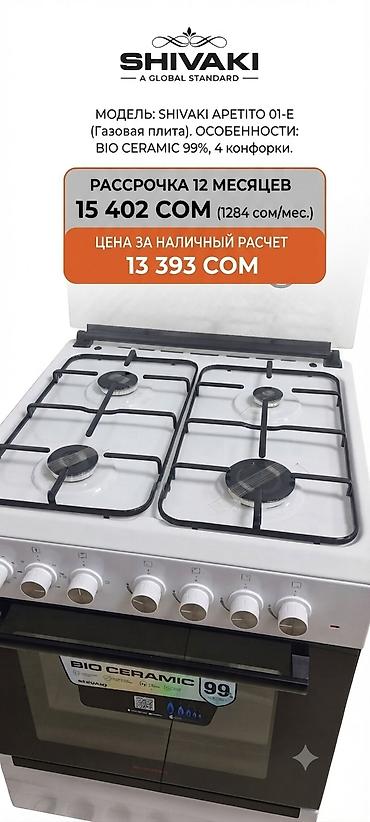 шиваки газ плита: Газовая плита SHIVAKI APETITO 01-E - 4 конфорки с решётками - Духовка — 1