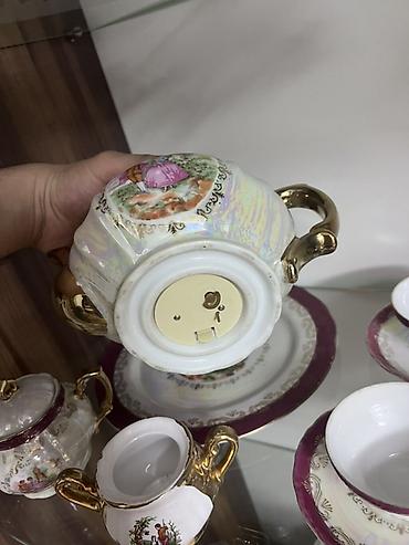 çay servizi: Çay dəsti, rəng - Bənövşəyi, Farfor, 6 nəfərlik, Yaponiya — 7