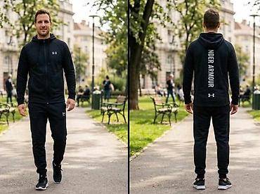 adidas beckenbauer trenerka: Muška trenerka Under Armour – komplet dukserica sa kapuljačom i donji — 4