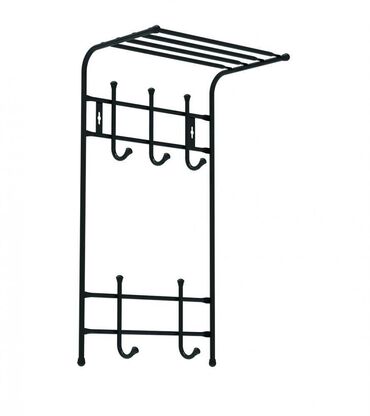 настенные вешалки: Вешалка настенная Вешалка с полкой (5 крючков) для размещения верхней