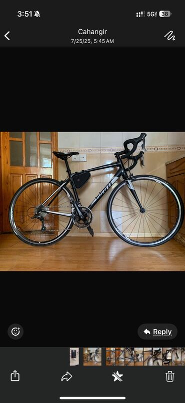 İdman velosipedləri: İşlənmiş Şose velosipedi Giant, 28", sürətlərin sayı: 18, Ünvandan götürmə