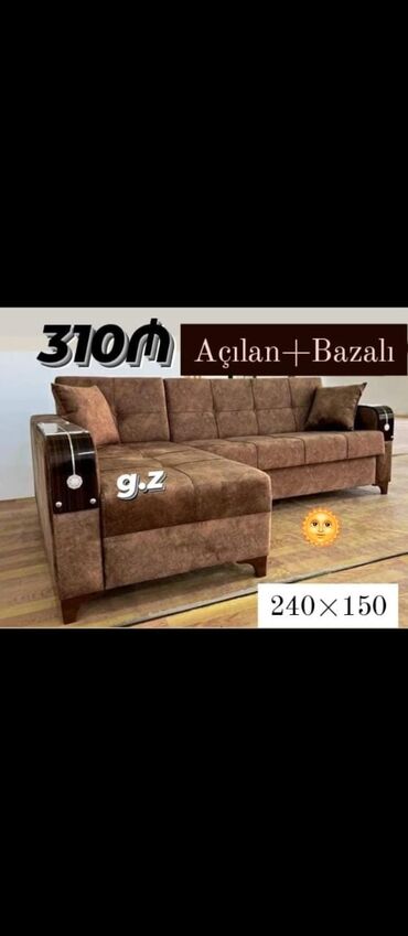 bazalı divanlar: Künc divan, Qonaq otağı üçün, Bazalı