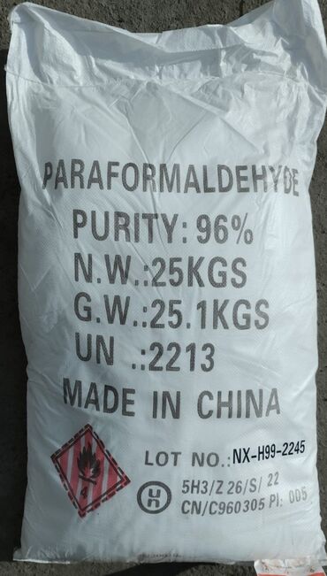 химические вещества: Парафармальдегид (гранулы белого цвета) Фасовка мешок 25 кг\биг бэг