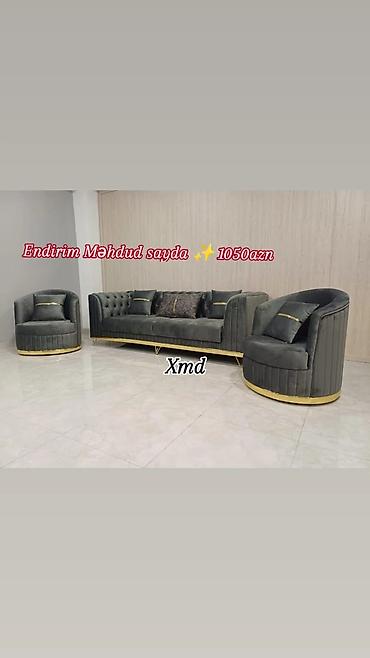 miska sekilleri: • Qonaq otağı dəsti: 1 ədəd geniş divan + 2 ədəd fırlanan kreslo • — 1