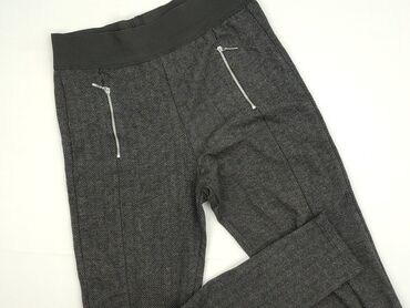 srebrne legginsy: F&F, Spodnie materiałowe damskie, rozmiar L
