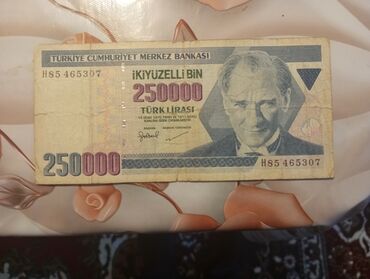 ваза напольная керамическая высокая: Məhsul: Türkiyə lirəsi banknotu – 250.000 TL (İkiyüzəlli min Türk