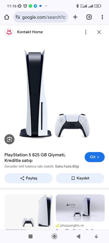 playstation 5 al: Salam, playstation 5 825 GB nagd satilir tam bagli qablasdirmada yeni