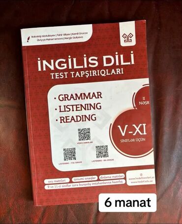 İngilis dili: Bu kitab V-XI sinif şagirdləri üçün nəzərdə tutulmuş İngilis dili test
