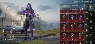Tavalar: PUBG Mobile hesabı Joker dizaynlı personaj, silah dəriləri və müxtəlif