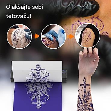 Ostala elektronika: Mini prenosivi A4 štampač za tetoviranje - Prenosivi termalni štampač — 3