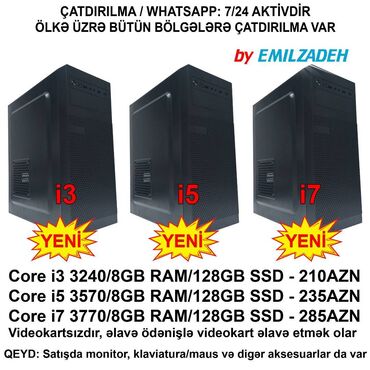 Masaüstü kompüterlər və iş stansiyaları: Masaüstü Kompüter "ATX 320-2 DDR3 1155 H61/Core i3 3240/Core i5