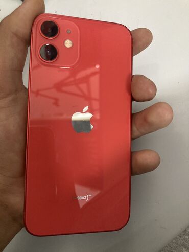 IPhone 12 mini, Б/у, 64 ГБ, Красный, Защитное стекло, Чехол, 85 %