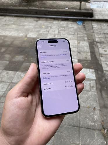 ipad qiymeti: IPhone 15 Pro, 128 GB, Gümüşü, Face ID — 2