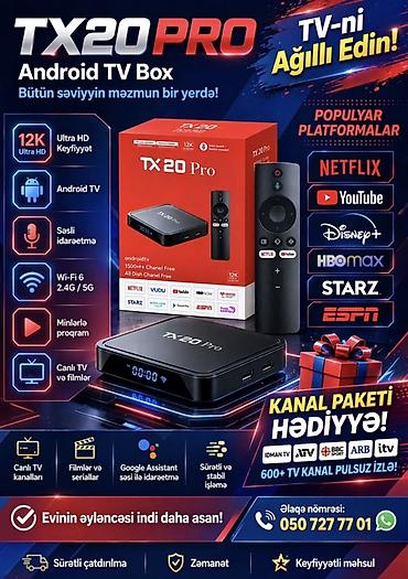 en ucuz android tv box: TX20 Pro Android TV Box - Android TV platforması ilə televizorunuza — 1