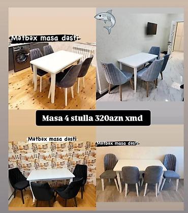 mətbəx mebelləri 2024: Mətbəx üçün, Yeni, 4 stul — 1