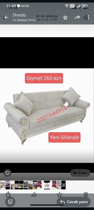 Sifarişlə divanlar: Künc divan, Qonaq otağı üçün, Parça, Bazasız, Açılan, Kitab — 4