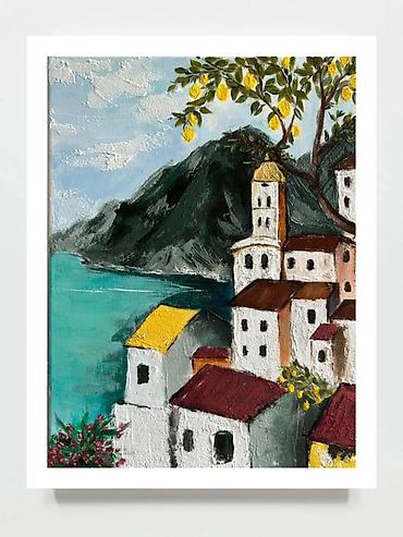sufre dekoru: 40x30 polyester kətan üzərində relyef tablo. Qarışıq texnika ( yağlı — 1